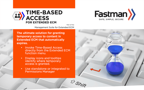 Time-Based Access for Extended ECM Data Sheet